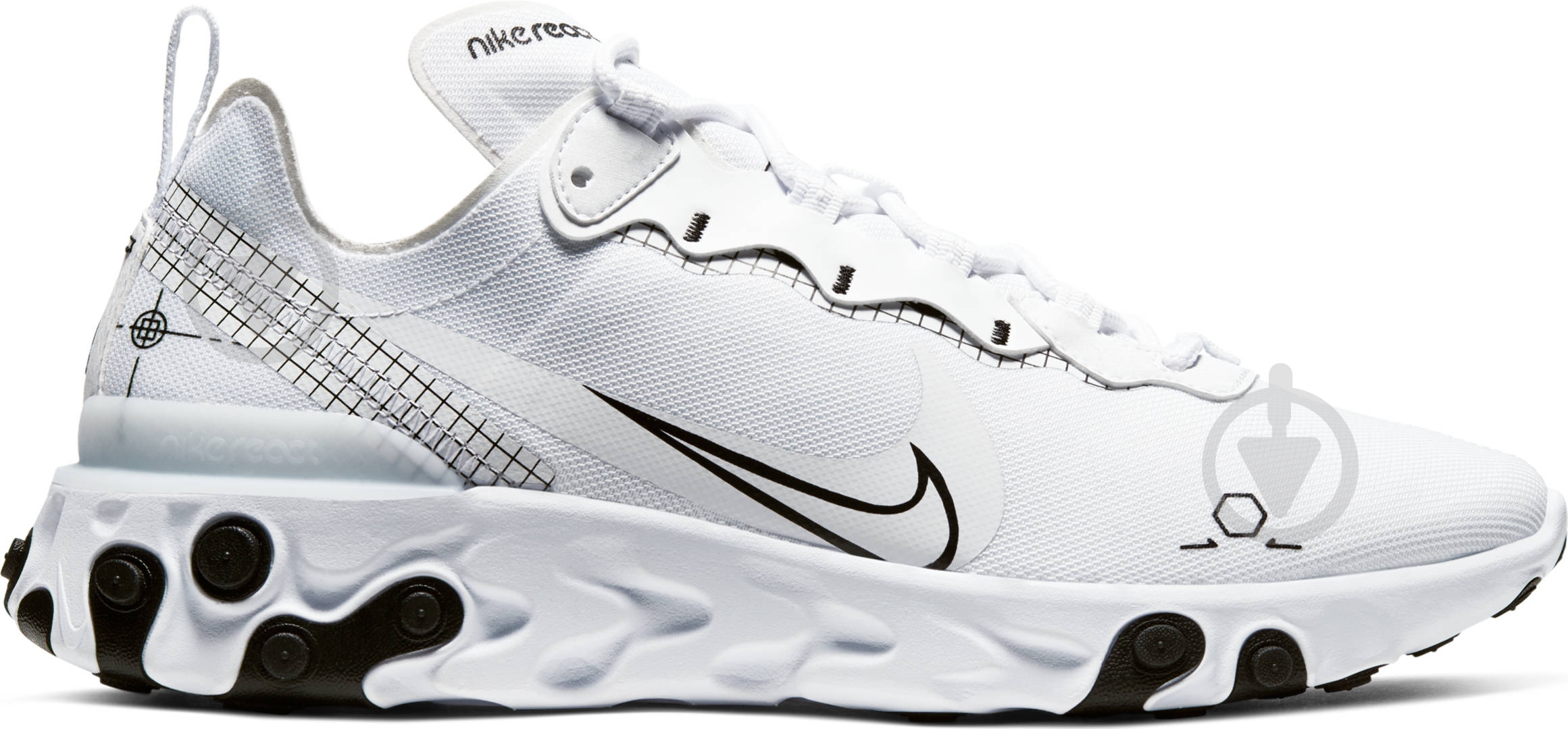 Кросівки чоловічі демісезонні Nike React Element 55 CU3009-100 р.40,5 білі - фото 3