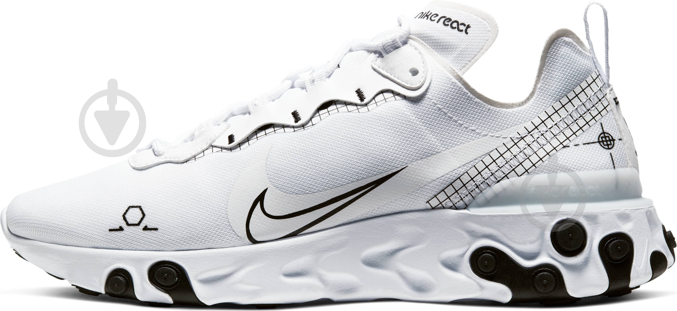 Кросівки чоловічі демісезонні Nike React Element 55 CU3009-100 р.40,5 білі - фото 5