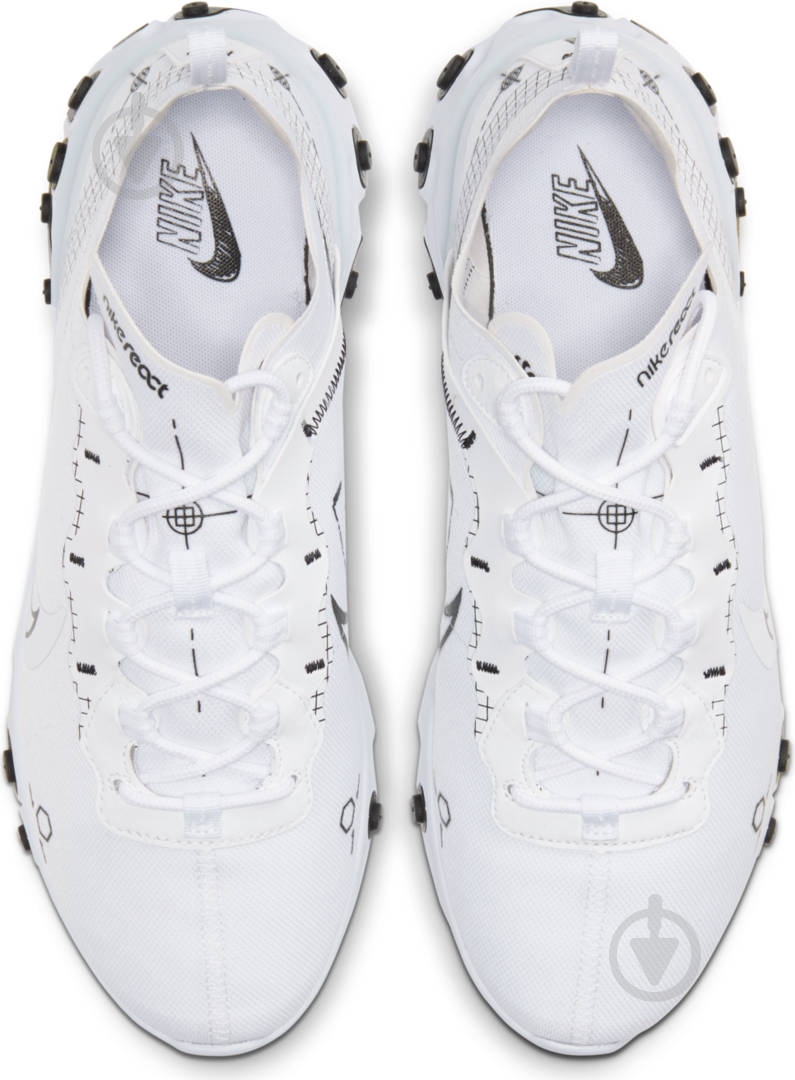 Кросівки чоловічі демісезонні Nike React Element 55 CU3009-100 р.40,5 білі - фото 7
