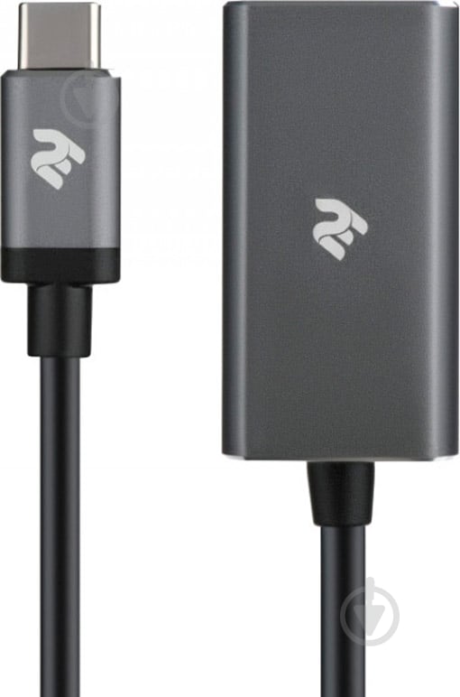 Адаптер 2E USB Type-C – DisplayPort 0,2 м серый/металлик (2E-W1404) - фото 2