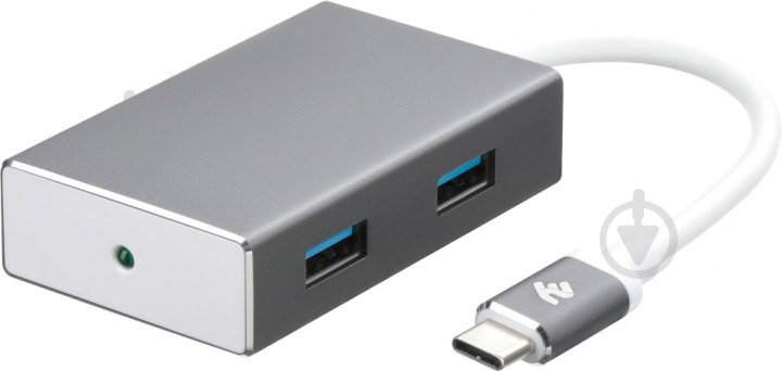 Адаптер 2E USB Type-C – USB 3.0 2 м серый металлик (2E-W1407) - фото 1