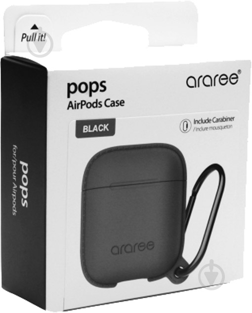 Чехол для наушников Araree Pops Apple AirPods black - фото 4 Чехол для наушников Araree Pops Apple AirPods black - фото 4