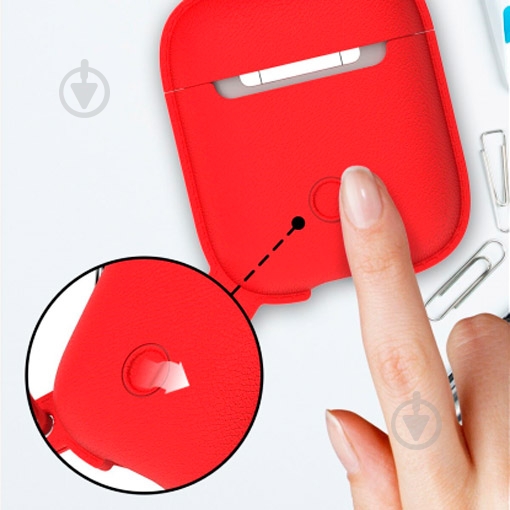 Чехол для наушников Araree Pops Apple AirPods red - фото 5 Чехол для наушников Araree Pops Apple AirPods red - фото 5