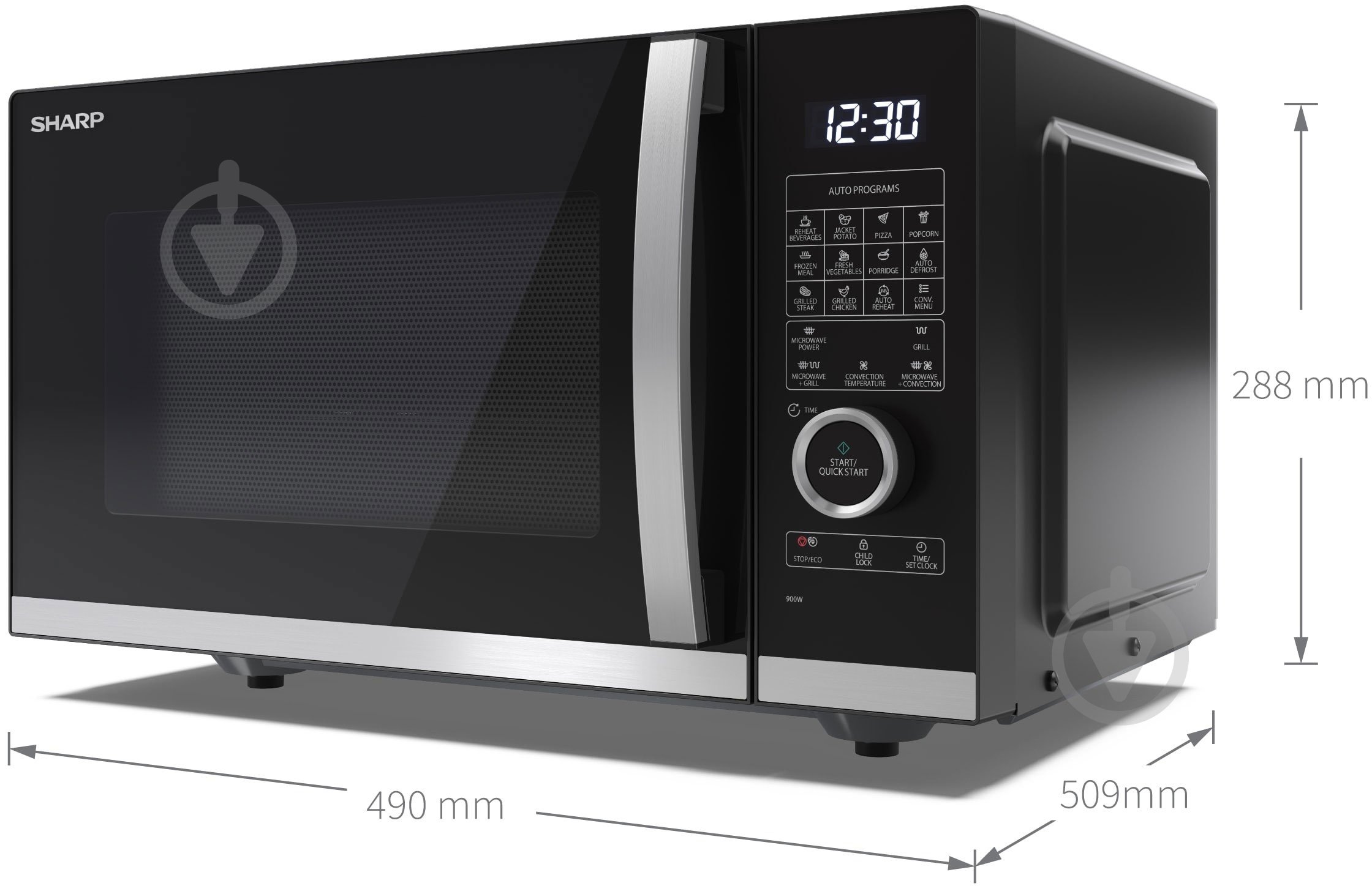 Микроволновая печь Sharp YC-QC254AE-B - фото 6 Микроволновая печь Sharp YC-QC254AE-B - фото 6