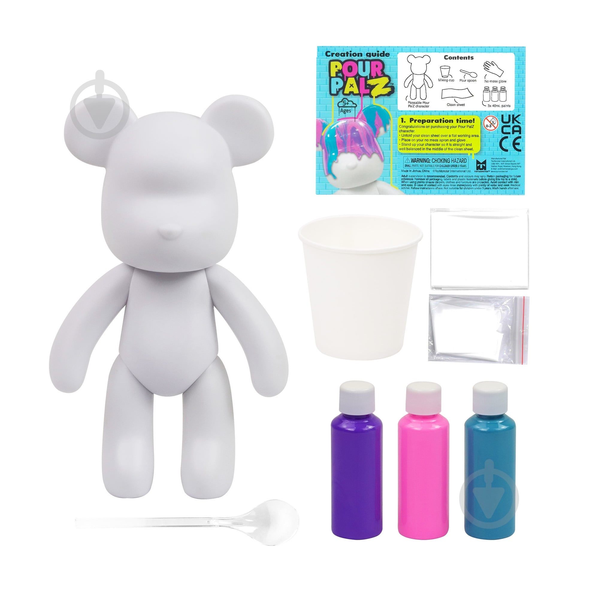 Набір для творчості ToyMonster Флюїд Арт Ведмедик Ягідний вибух GS-G08682 - фото 5