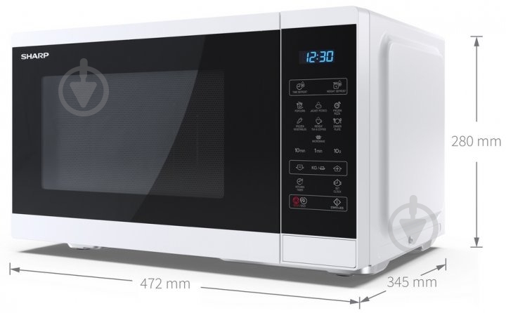 Микроволновая печь Sharp YC-MS252AE-W White - фото 5 Микроволновая печь Sharp YC-MS252AE-W White - фото 5