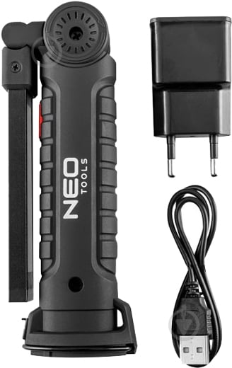 Фонарь NEO tools 2 в 1 USB 3ВТ LEDCOB (99-041) черный - фото 3