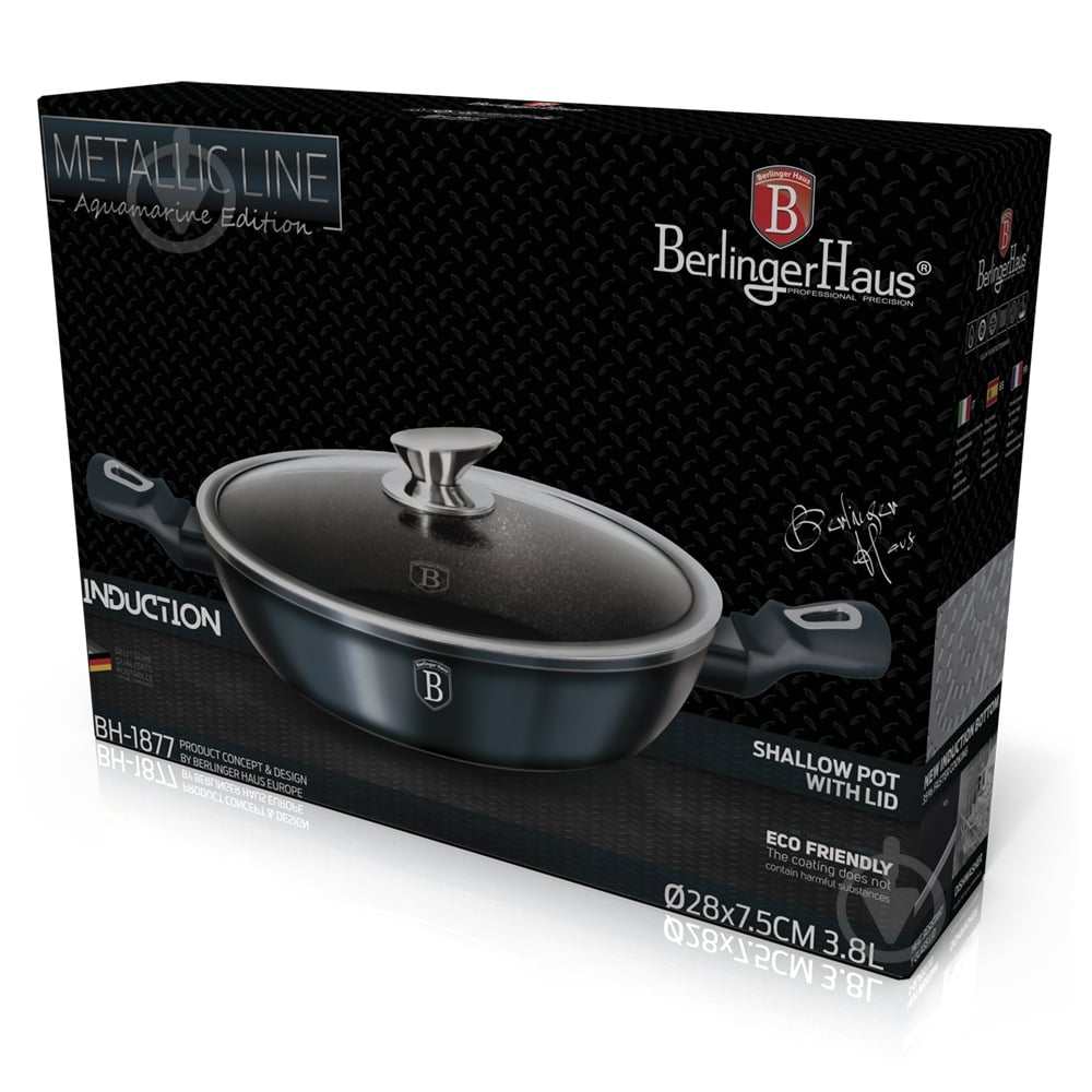 Сотейник с крышкой Metallic Line AQUAMARINE Edition 3,8 л BH 1877 Berlinger - фото 2
