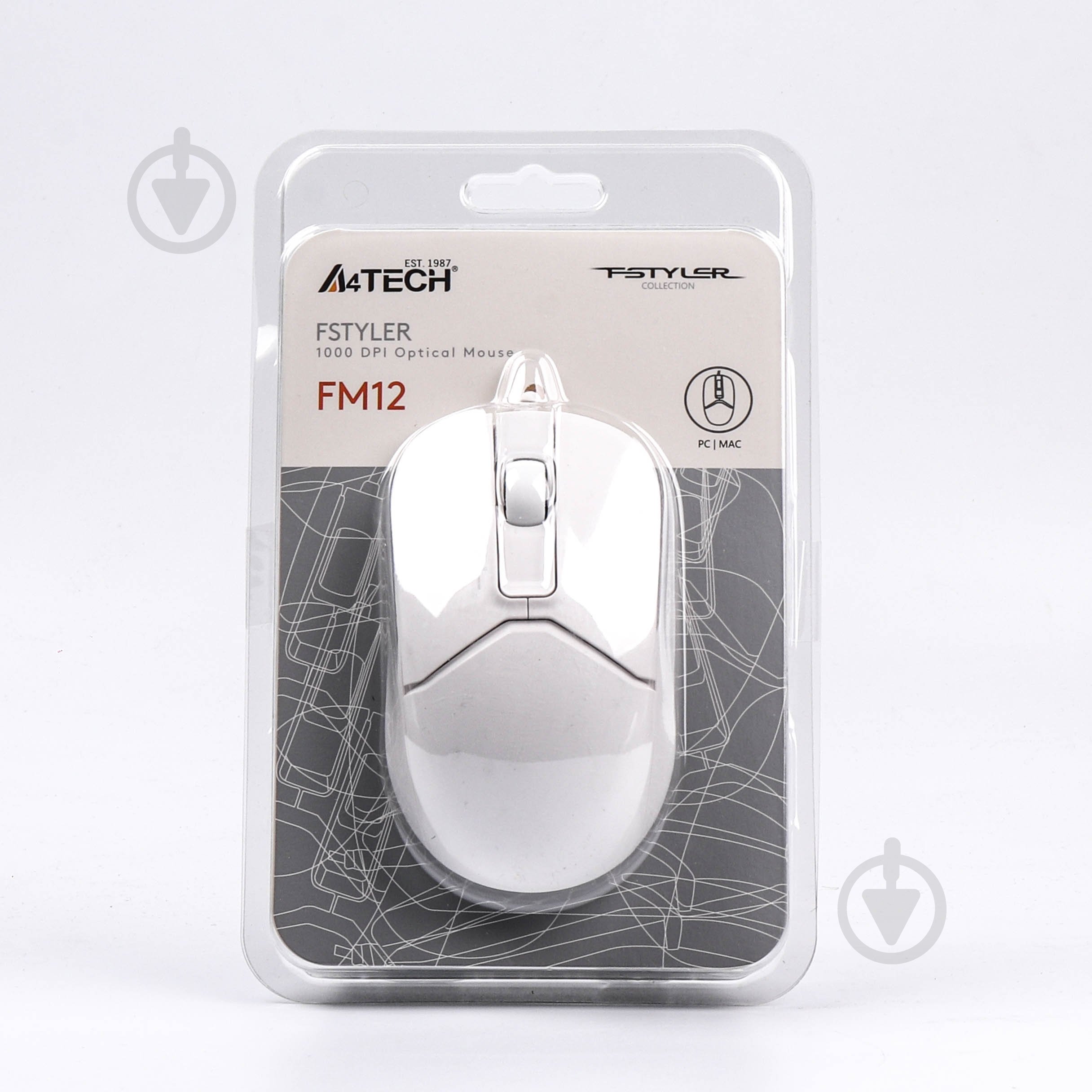Мишка A4Tech FM12 (White) Fstyler USB - фото 7
