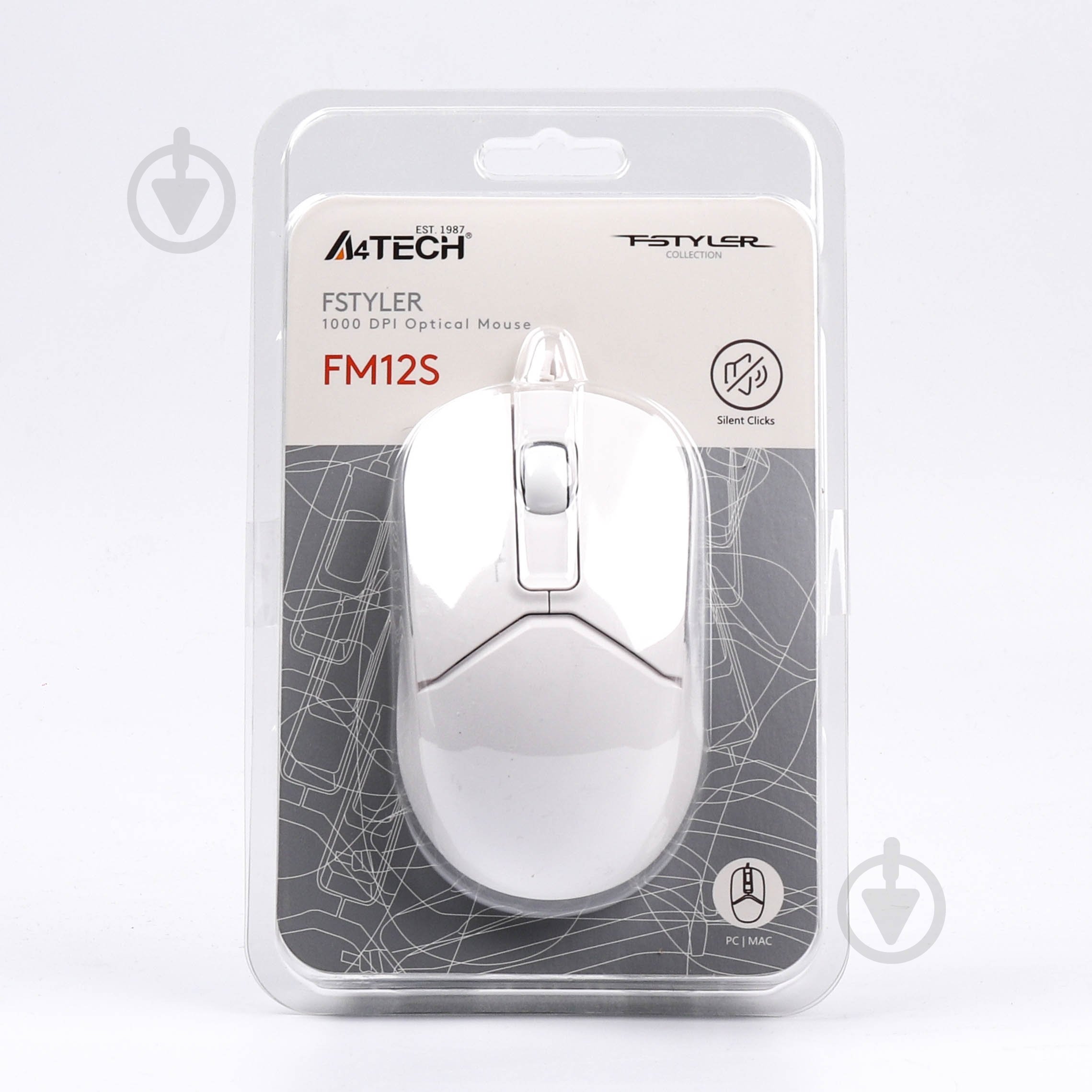 Мышь A4Tech FM12S (White) безшумна Fstyler USB - фото 7