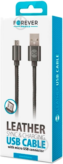 Кабель Forever USB – microUSB 1 м черный (GSM032490) - фото 2
