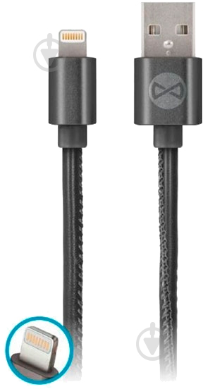 Кабель Forever USB – Apple Lightning 1 м черный (GSM032491) - фото 1
