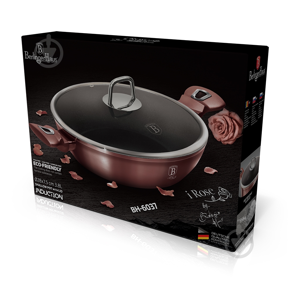 Сотейник із кришкою I-Rose Edition 3,8 л BH 6037 Berlinger - фото 4 Сотейник із кришкою I-Rose Edition 3,8 л BH 6037 Berlinger - фото 4
