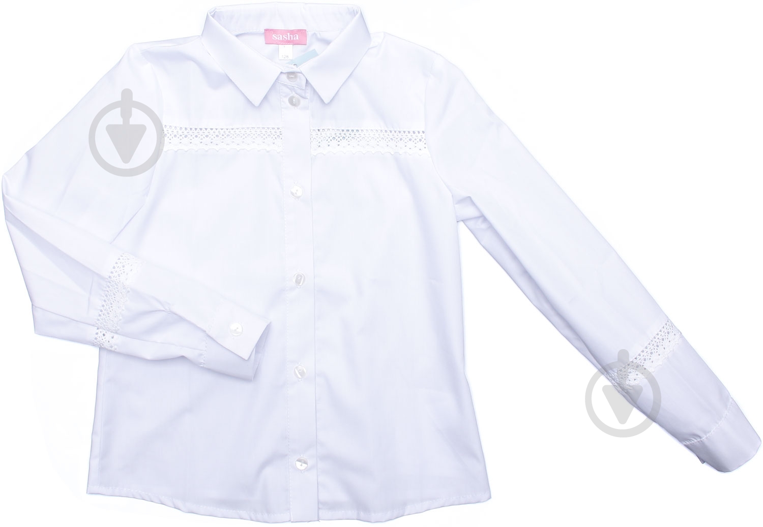 Блуза Sasha 4708 р.134 белый - фото 1