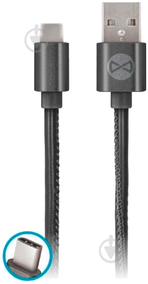 Кабель Forever USB Type-C – USB 1 м черный (GSM032492) - фото 1