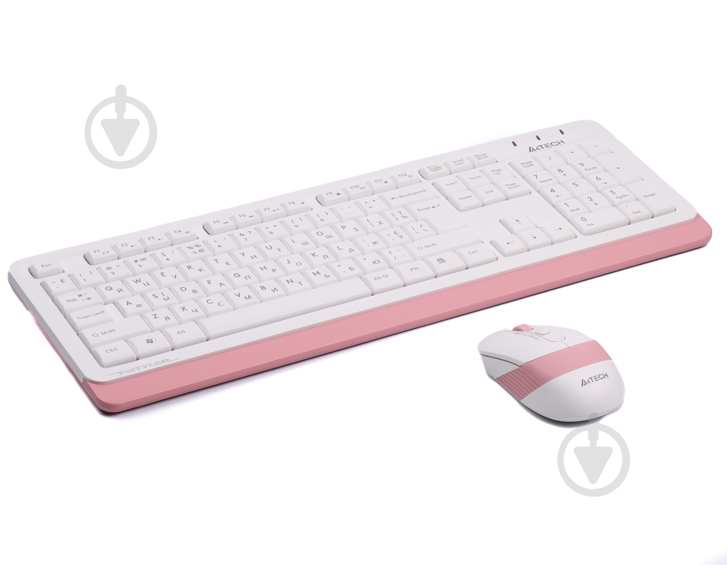 Комплект клавиатура и мышь A4Tech FG1010 (Pink) Fstyler USB - фото 2
