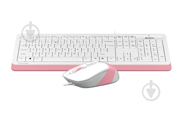 Комплект клавиатура + мышь A4Tech F1010 (Pink) Fstyler USB - фото 2