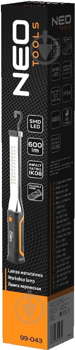 Ліхтар NEO tools USB MD LED 10Вт 99-043 чорний - фото 4 Ліхтар NEO tools USB MD LED 10Вт 99-043 чорний - фото 4