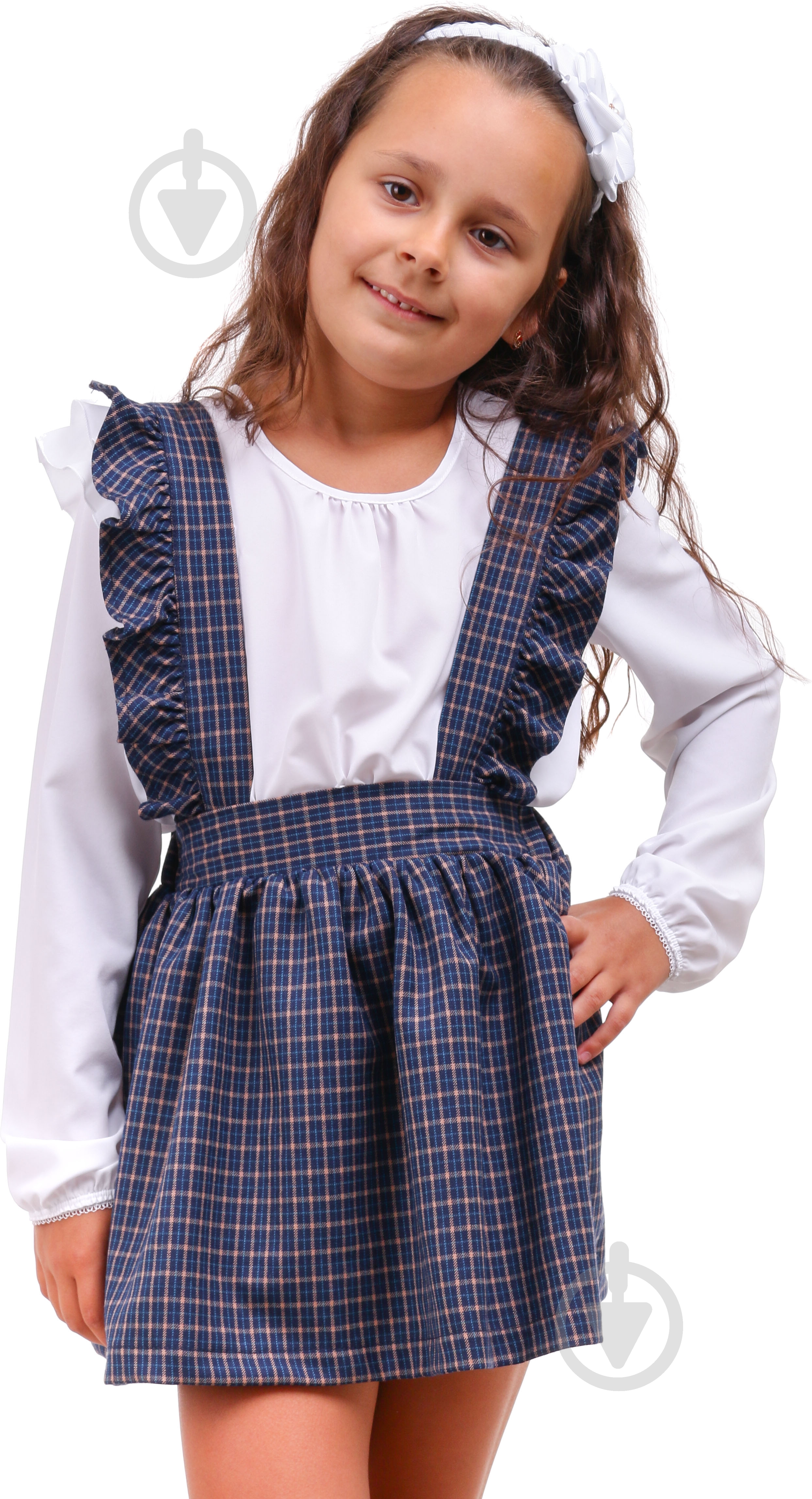 Юбка школьная 4454/3 Sasha р.134 синий - фото 4