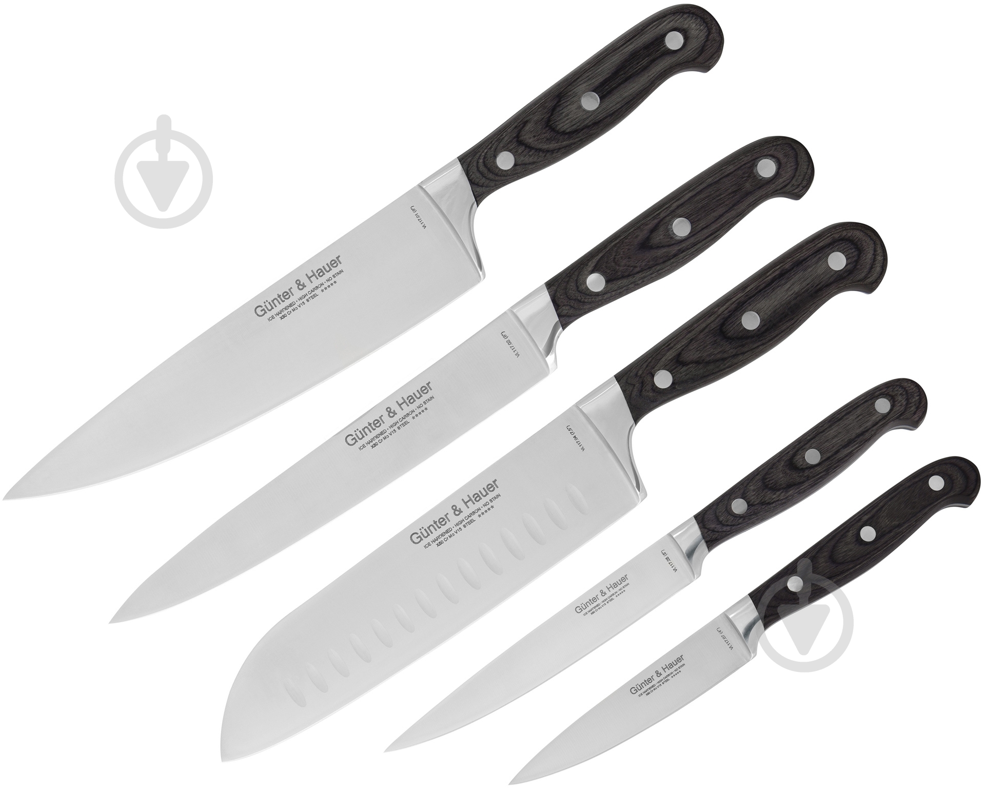 Набор ножей Gunter&Hauer 5 предметов Vi.117.SET - фото 1 Набор ножей Gunter&Hauer 5 предметов Vi.117.SET - фото 1