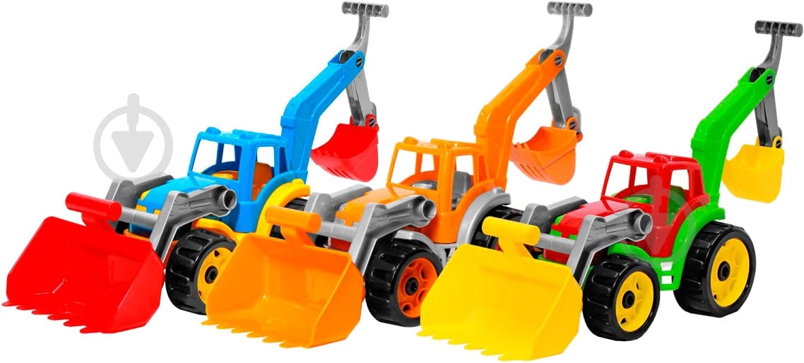 Игрушка ТехноК Трактор с двумя ковшами 3671 - фото 1