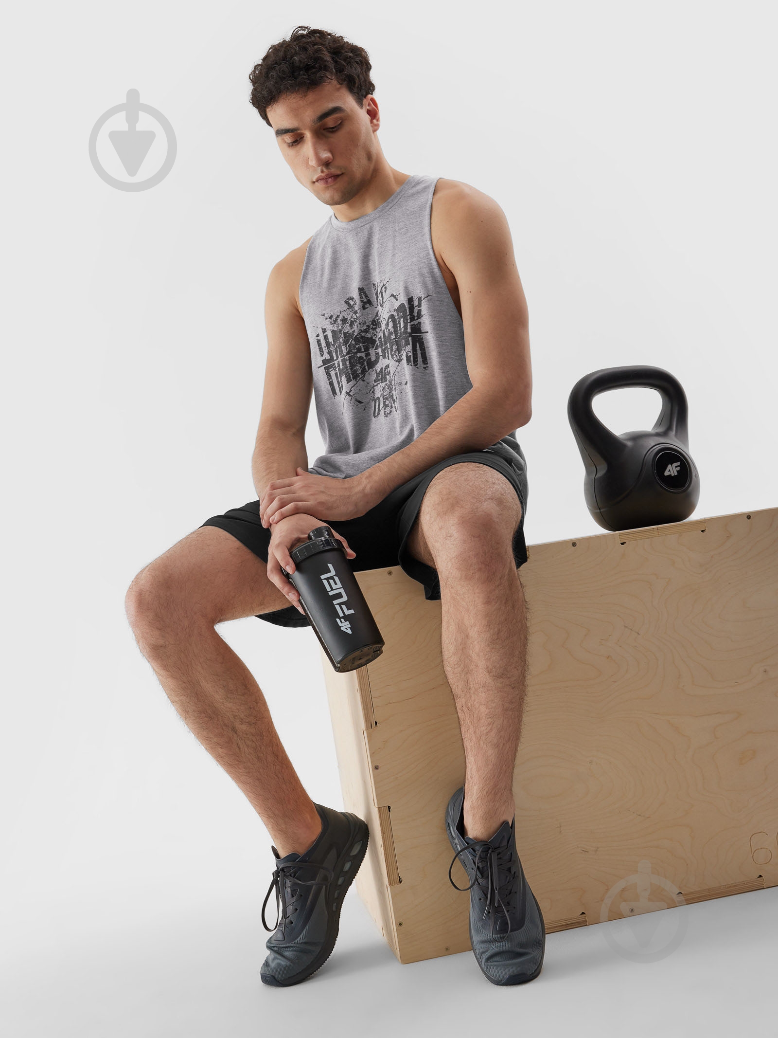 Майка 4F TSHIRT FNK M762 4FRAW23TFTSM762-25M р.2XL серый - фото 2