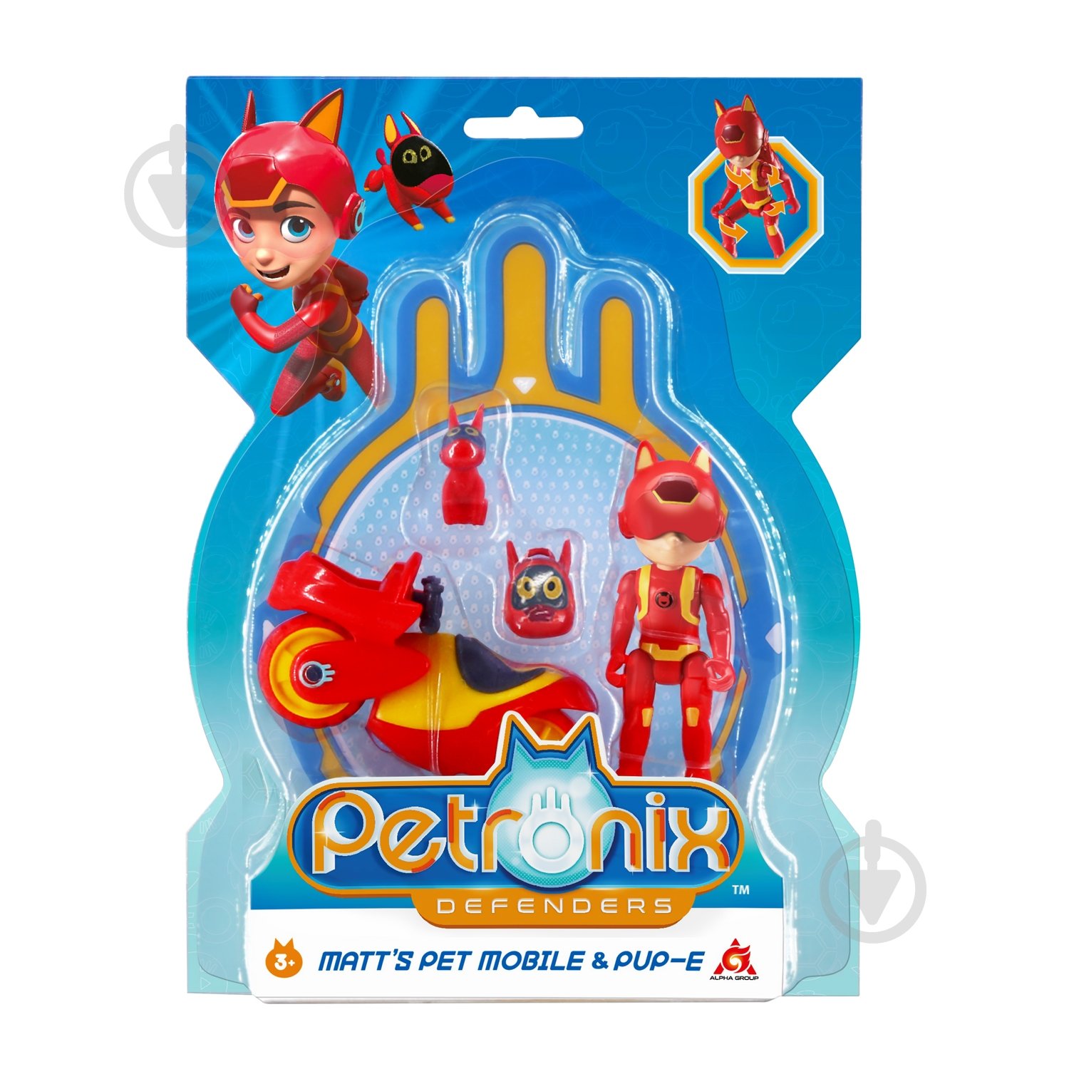 Ігровий набір Petronix Defenders Петмобіль плюс фігурка Метта 7,5 см 123202 - фото 1