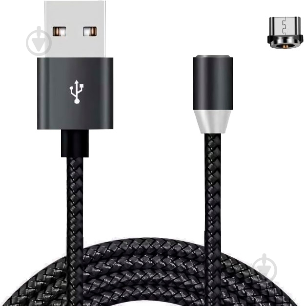 Дата-кабель XoKo USB 2.0 AM – Micro 5P 1,2 м black (SC-355m MGNT-BK) - фото 1