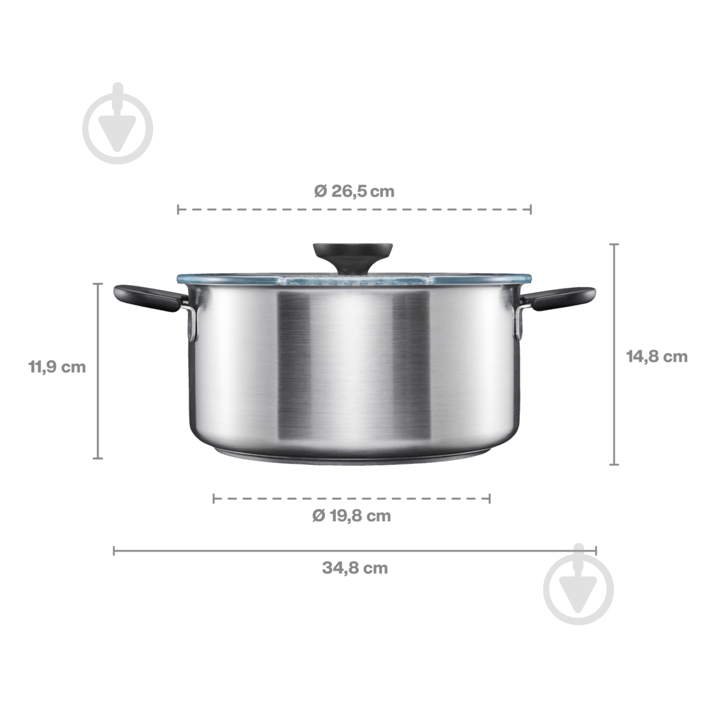 Каструля з кришкою Fiskars Form 5 л 1072317 - фото 6