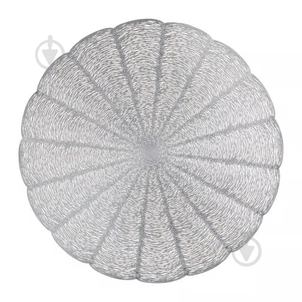 Коврик для сервировки Ambition Glamour ПВХ/ПС 38 см серебро - фото 1 Коврик для сервировки Ambition Glamour ПВХ/ПС 38 см серебро - фото 1