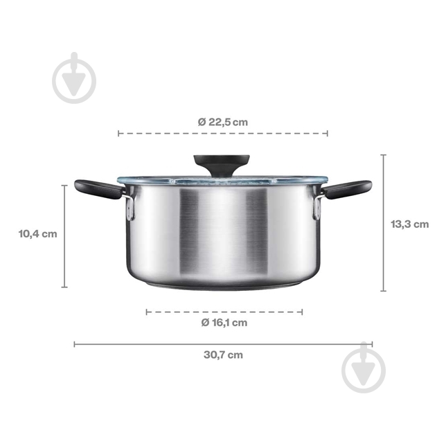 Кастрюля с крышкой Fiskars Functional Form 3 л - фото 4