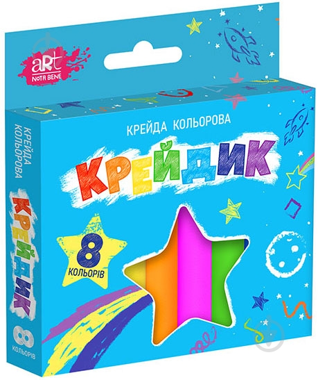 Набір крейди ART Nota Bene Крейдик тонка 8 кольорів (60) - фото 1
