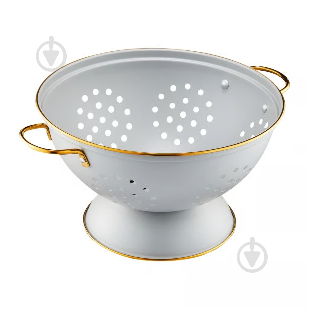 Дуршлаг Ambition ROYAL с ручками 24 см серый с золотом - фото 1