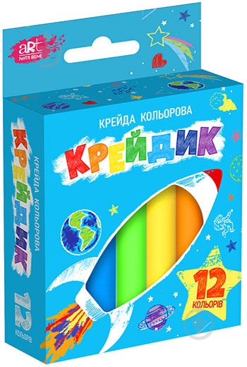 Набір крейди ART Nota Bene Крейдик тонка 12 кольорів (36) - фото 1