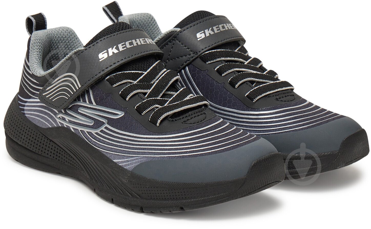 Кросівки для хлопчиків Skechers MICROSPEC ADVANCE 403926L BKSL р.35 сірі - фото 2