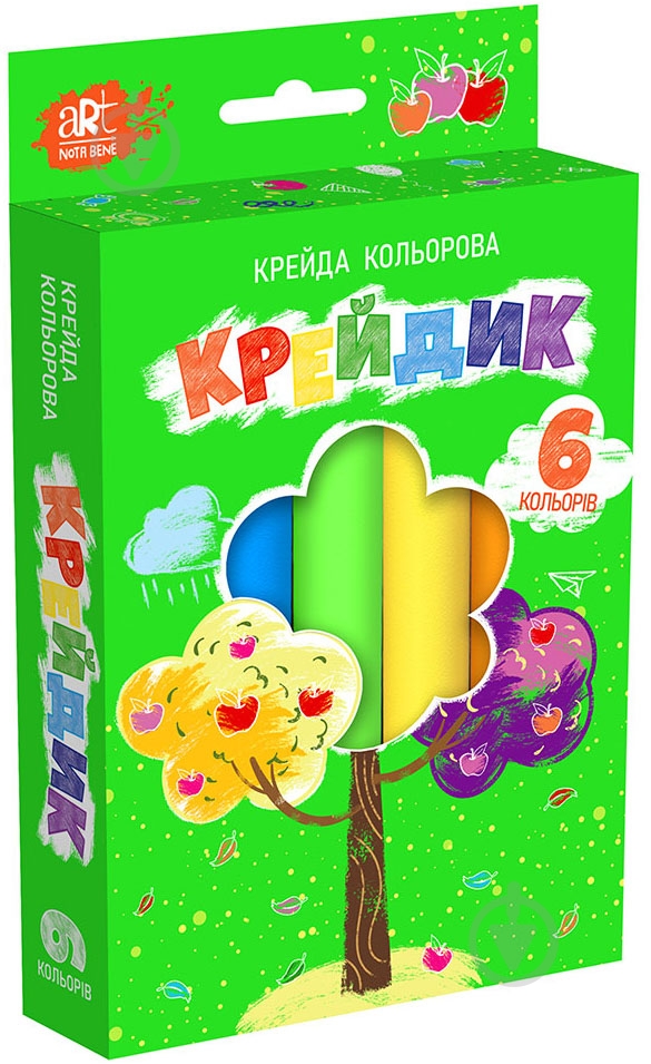 Набір крейди ART Nota Bene Крейдик велика 6 кольорів (20) - фото 1