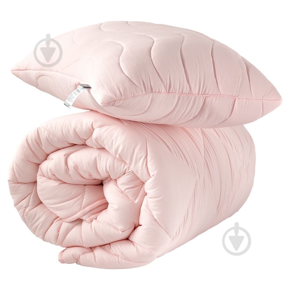 Ковдра 140х210 см + подушка 50х70 см Tropical пудра 140x210 см IDEIA - фото 1