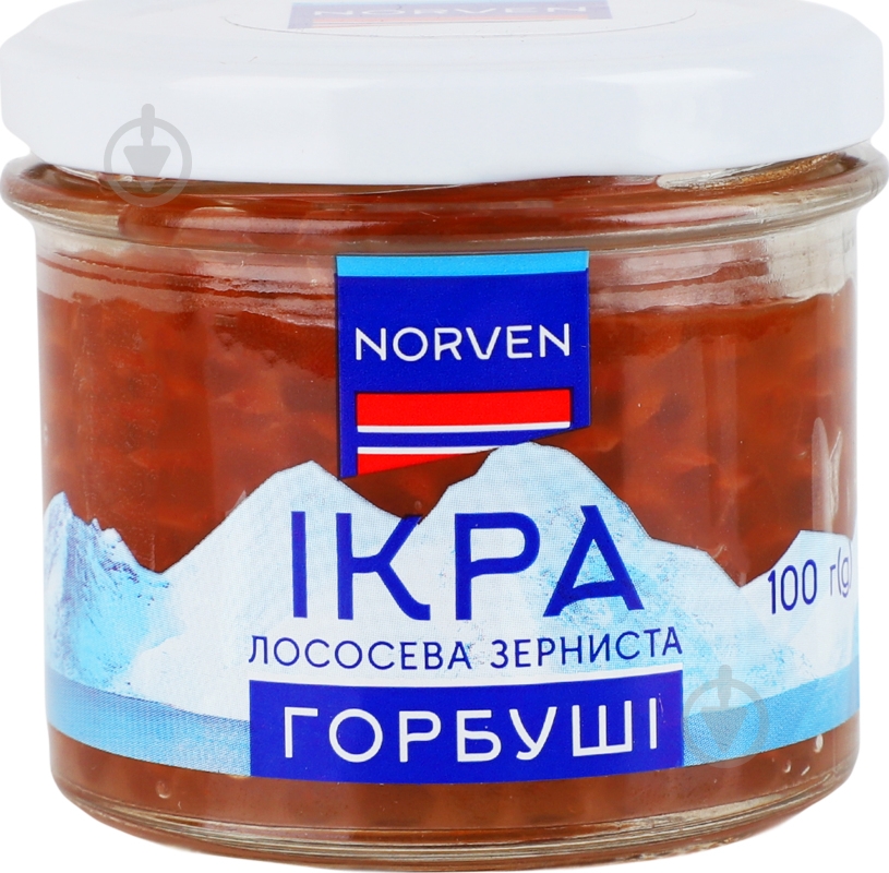 Икра горбуши зернистая 100 г Norven - фото 1