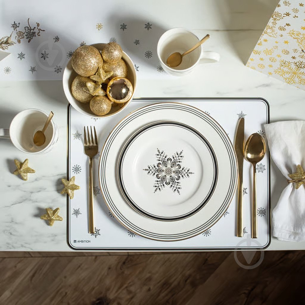 Килимок для сервірування Ambition little stars ПП 40x30 см білий - фото 3