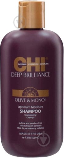 Шампунь CHI Olive & Monoi для пошкодженого волосся 355 мл - фото 1