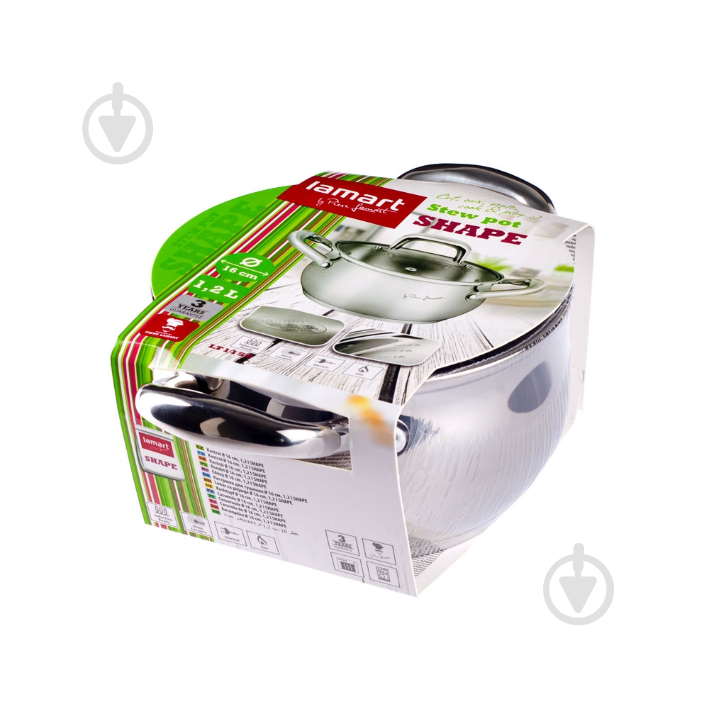 Кастрюля Lamart Shape 1,8 л 16 см LT1158 - фото 2
