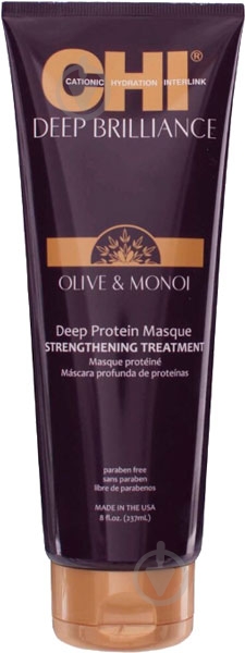 Маска для волосся CHI Deep Brilliance Olive & Monoi протеїнова 237 мл - фото 1