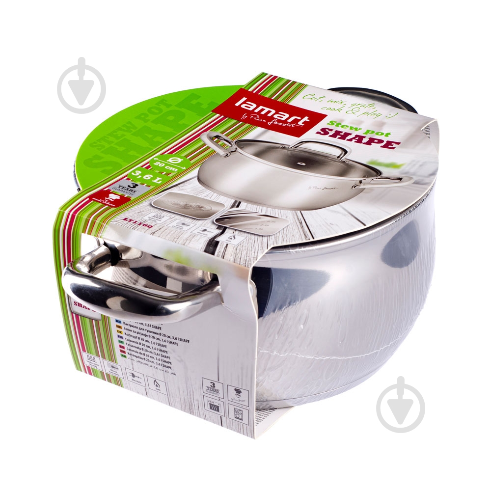 Каструля Lamart Shape 3,6 л 20 см LT1160 - фото 2