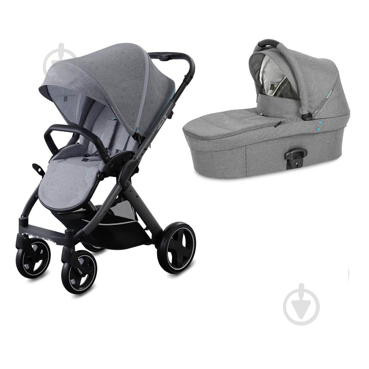 Коляска универсальная 2 в 1 X-lander 2 в1 X-Pulse Azure Grey - фото 1