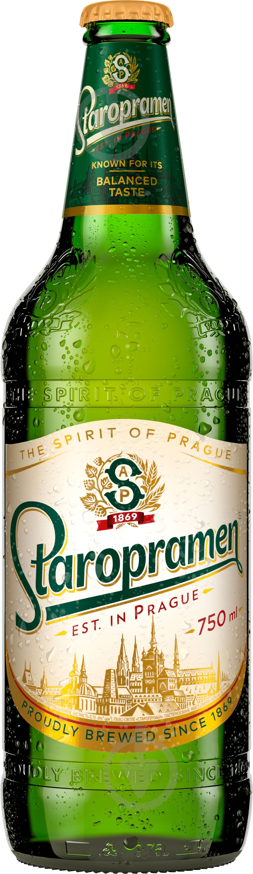 Пиво Staropramen светлое фильтрованное 4,2% 0,75 л - фото 1 Пиво Staropramen светлое фильтрованное 4,2% 0,75 л - фото 1