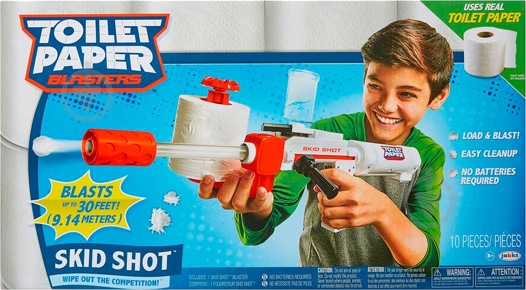 ᐉ Бластер Jakks Pacific Skid Shot из туалетной бумаги в коробке