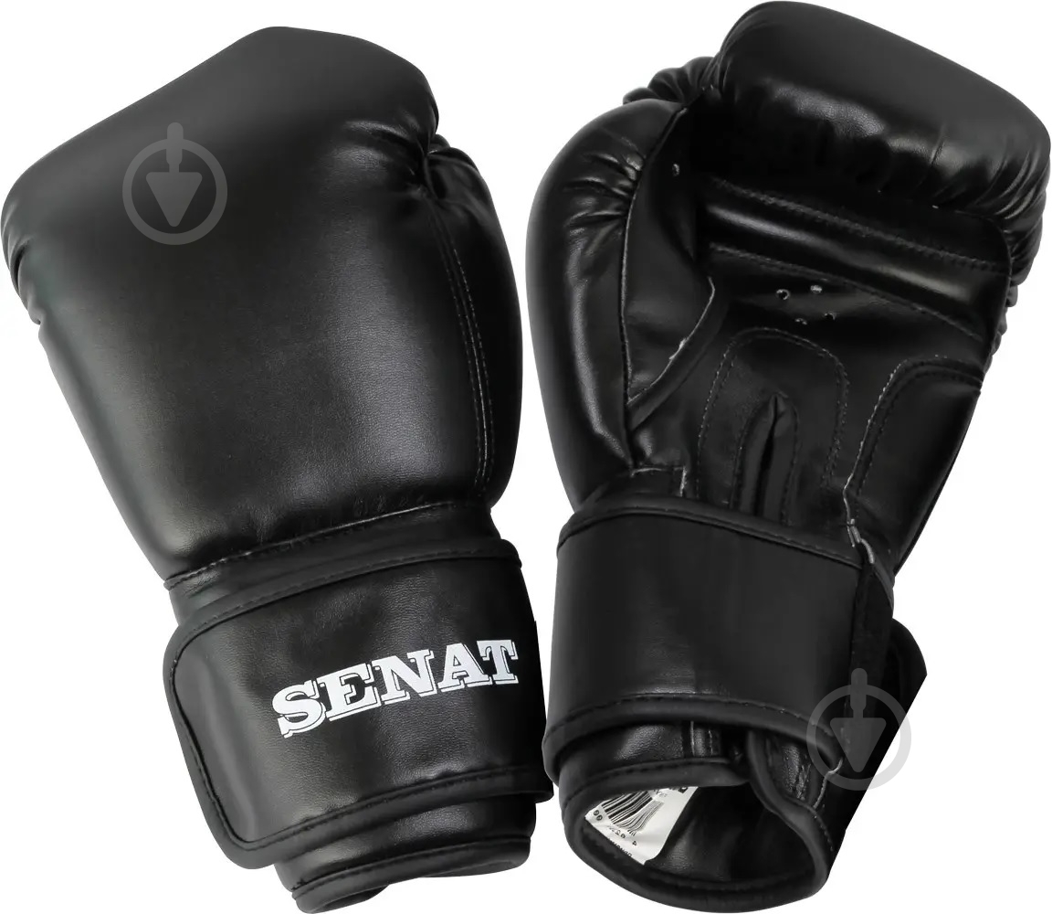 Боксерские перчатки SENAT 1550-blk р. 8 8oz черный - фото 1