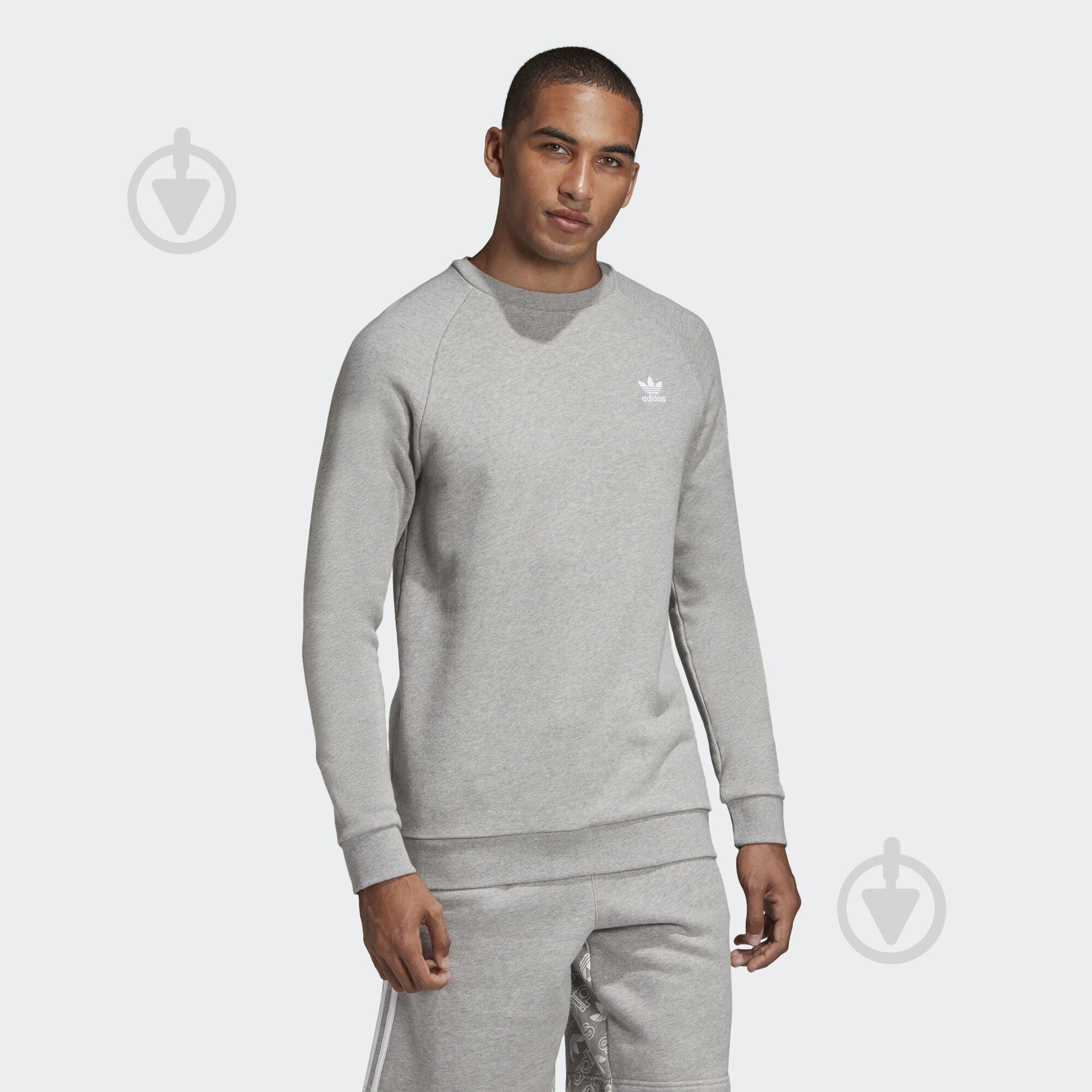 Джемпер Adidas ESSENTIAL CREW DV1642 р.L-XL серый - фото 3 Джемпер Adidas ESSENTIAL CREW DV1642 р.L-XL серый - фото 3