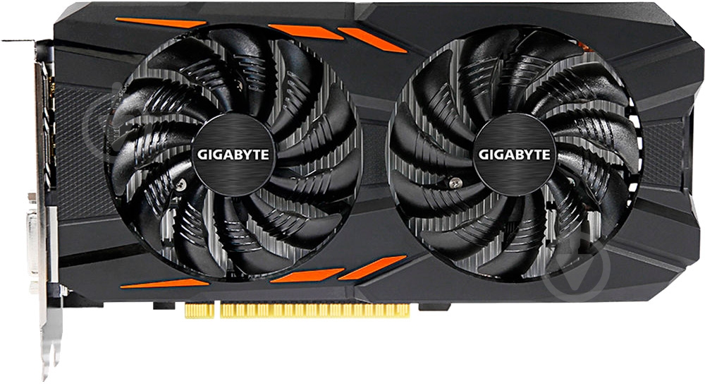 Видеокарта Gigabyte GeForce GTX 1050 Ti WindForce OC 4GB GDDR5 128bit (GV-N105TWF2OC-4GD) - фото 1 Видеокарта Gigabyte GeForce GTX 1050 Ti WindForce OC 4GB GDDR5 128bit (GV-N105TWF2OC-4GD) - фото 1