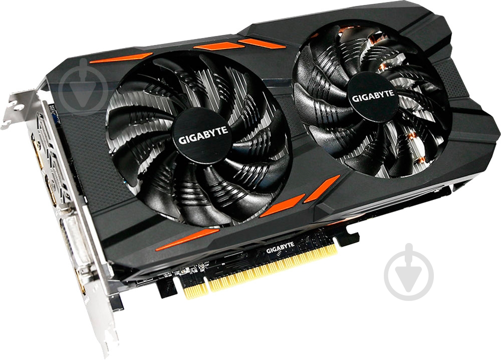 Видеокарта Gigabyte GeForce GTX 1050 Ti WindForce OC 4GB GDDR5 128bit (GV-N105TWF2OC-4GD) - фото 2 Видеокарта Gigabyte GeForce GTX 1050 Ti WindForce OC 4GB GDDR5 128bit (GV-N105TWF2OC-4GD) - фото 2